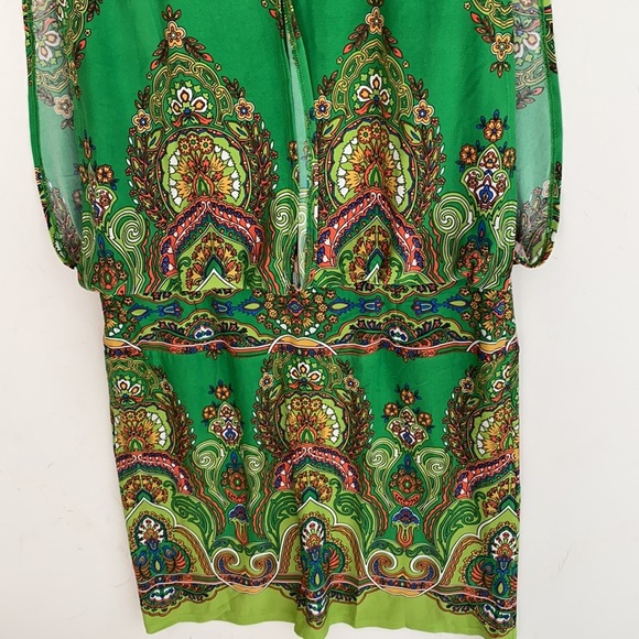 Sandra Darren sleeveless Tribal print sleeveless dress, Size 8 - Picture 6 of 11